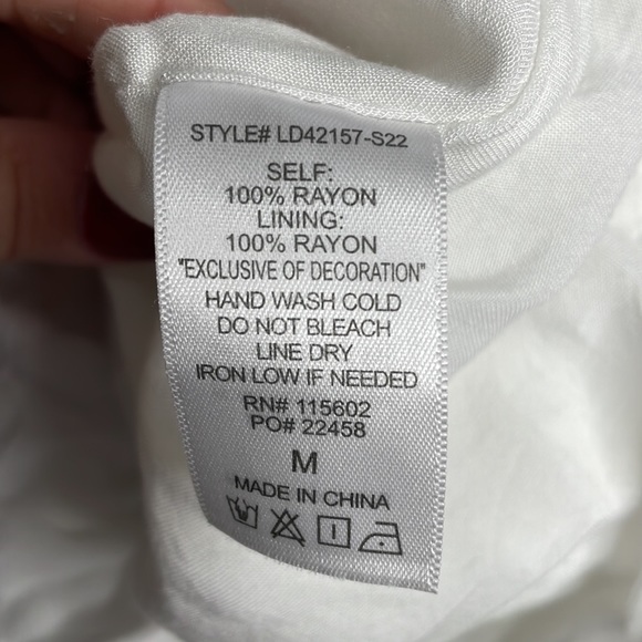 LUSH women’s sleeveless top with embroidery at top and along hem. Open back. EUC - Picture 10 of 11